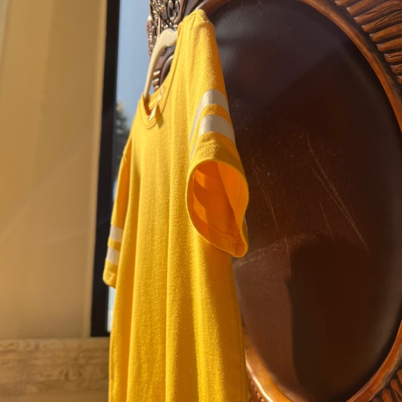 Yellow Short-Sleeve T-Shirt Dress - Picture 3 of 16